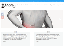 Tablet Screenshot of mcvayphysicaltherapy.com